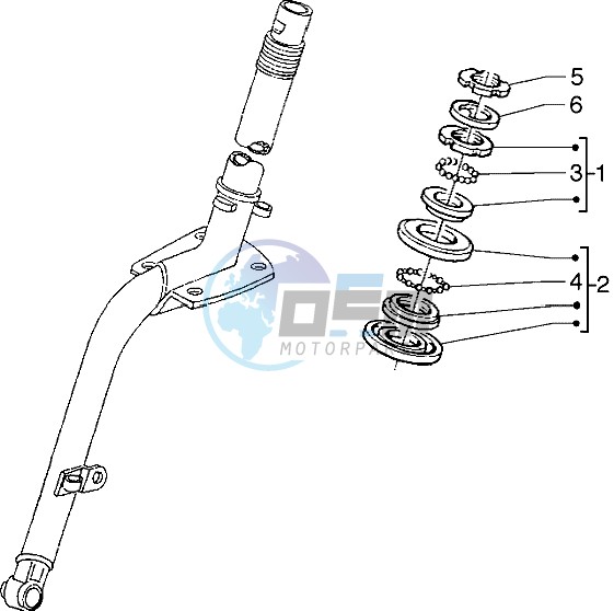 Steering bearing ball tracks