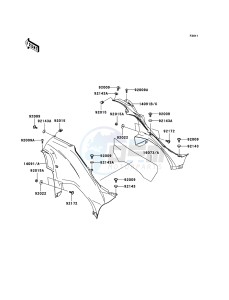 KVF750 4x4 KVF750A6F EU GB drawing Side Covers