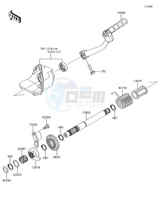 KLX110 KLX110CFF EU drawing Kickstarter Mechanism