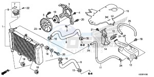 CBR300RF CBR300R Europe Direct - (ED) drawing RADIATOR