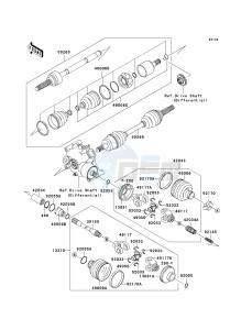 KVF 300 A [PRAIRIE 300 4X4] (A1-A4) [PRAIRIE 300 4X4] drawing DRIVE SHAFT-- FRONT- -