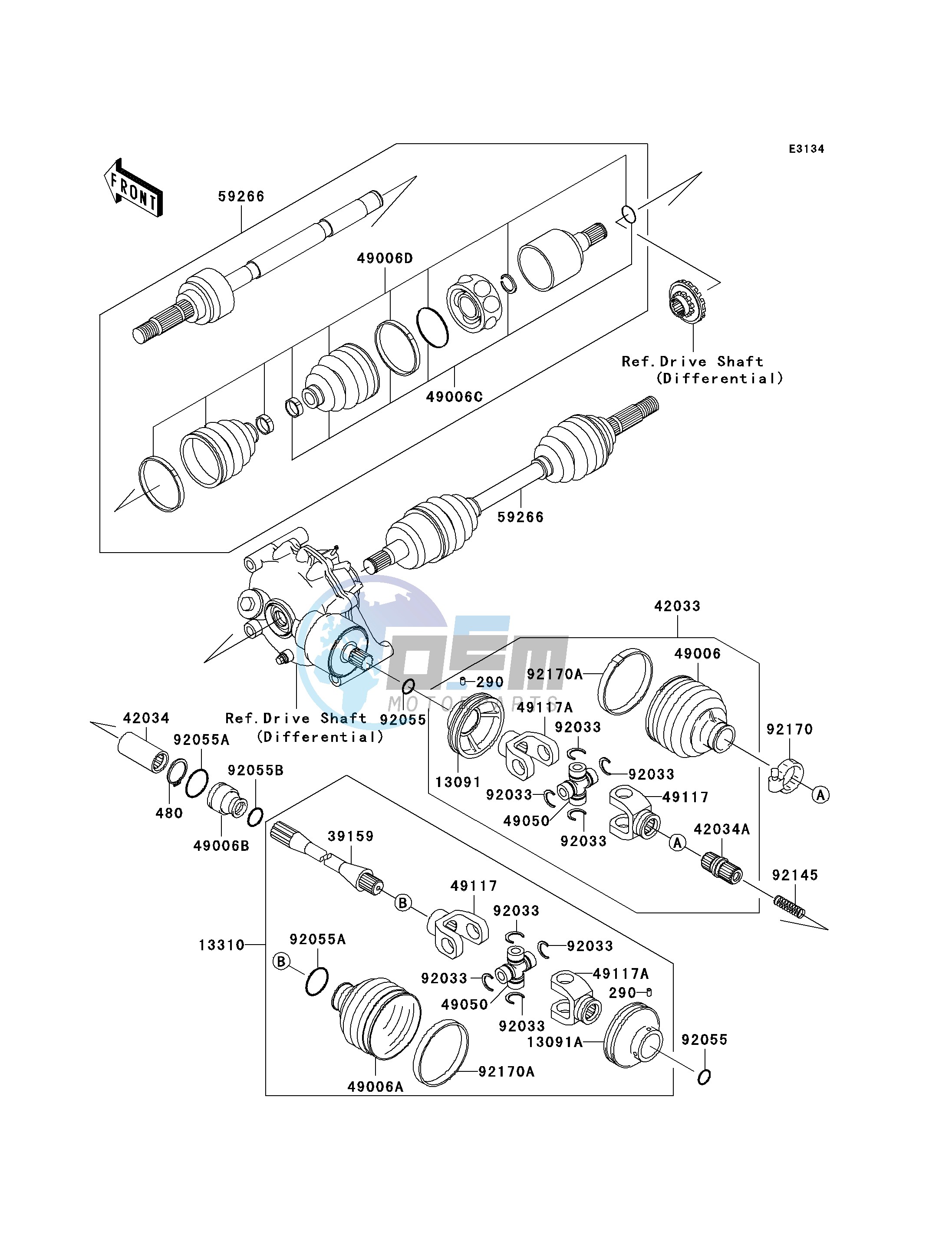 DRIVE SHAFT-- FRONT- -