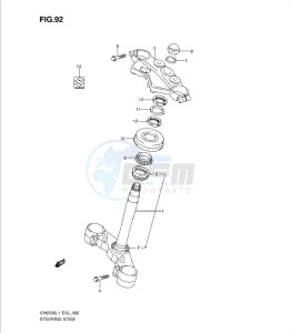 SV650/S drawing STEERING STEM (SV650SUL1 E24)