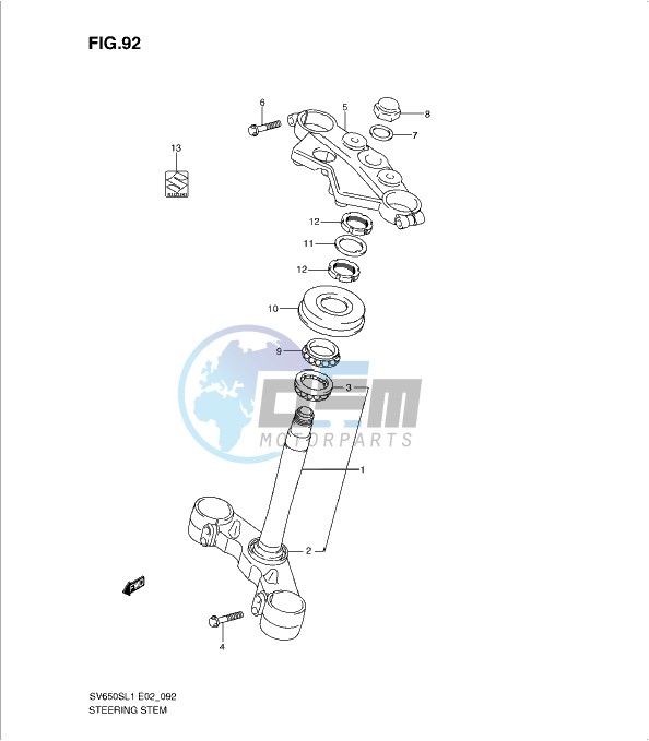 STEERING STEM (SV650SUL1 E24)