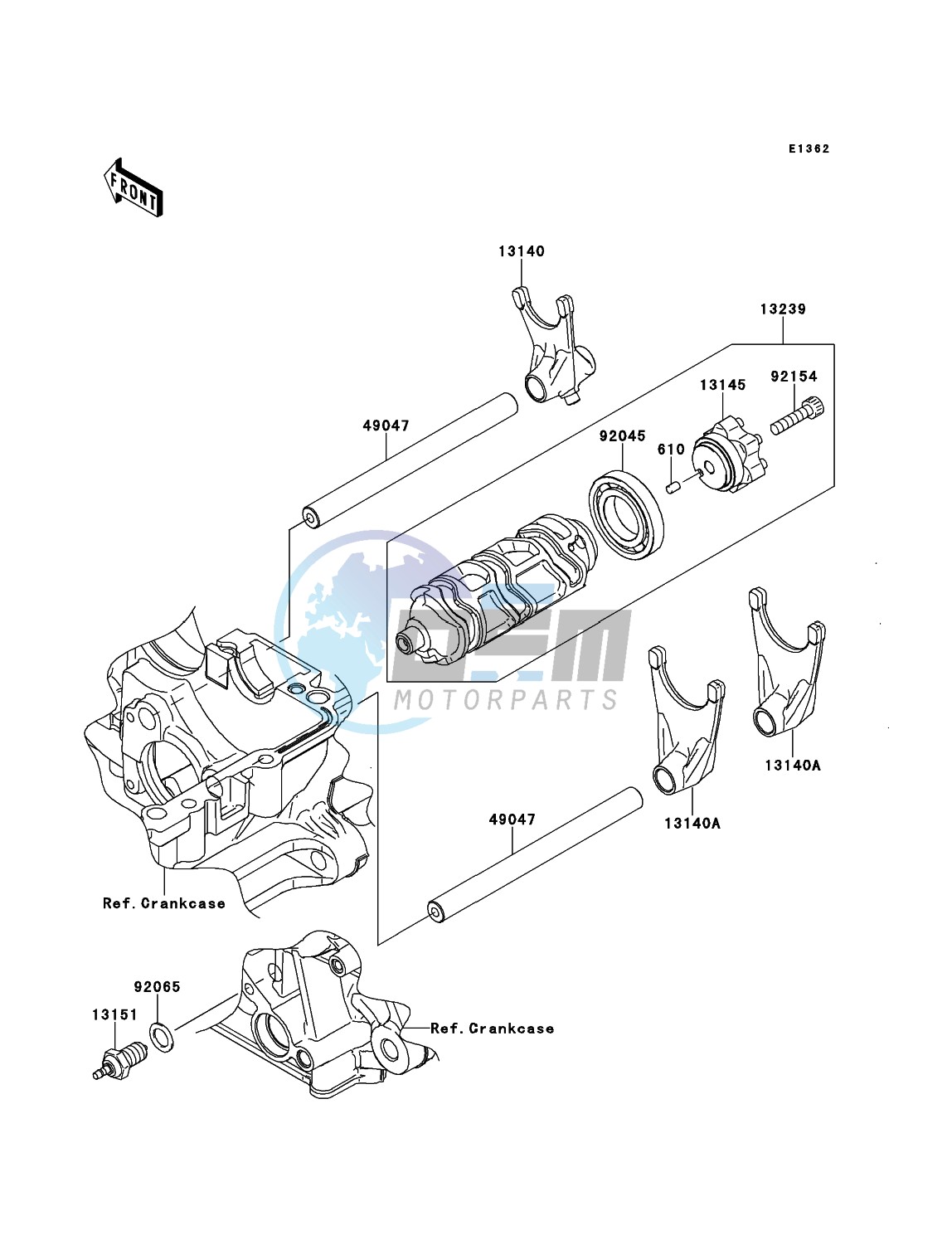 Gear Change Drum/Shift Fork(s)