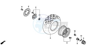 TRX680FA drawing FRONT WHEEL