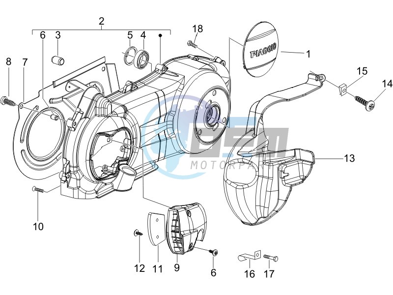 Crankcase cover - Crankcase cooling