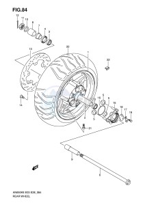 AN650 (E3-E28) Burgman drawing REAR WHEEL (AN650K6)