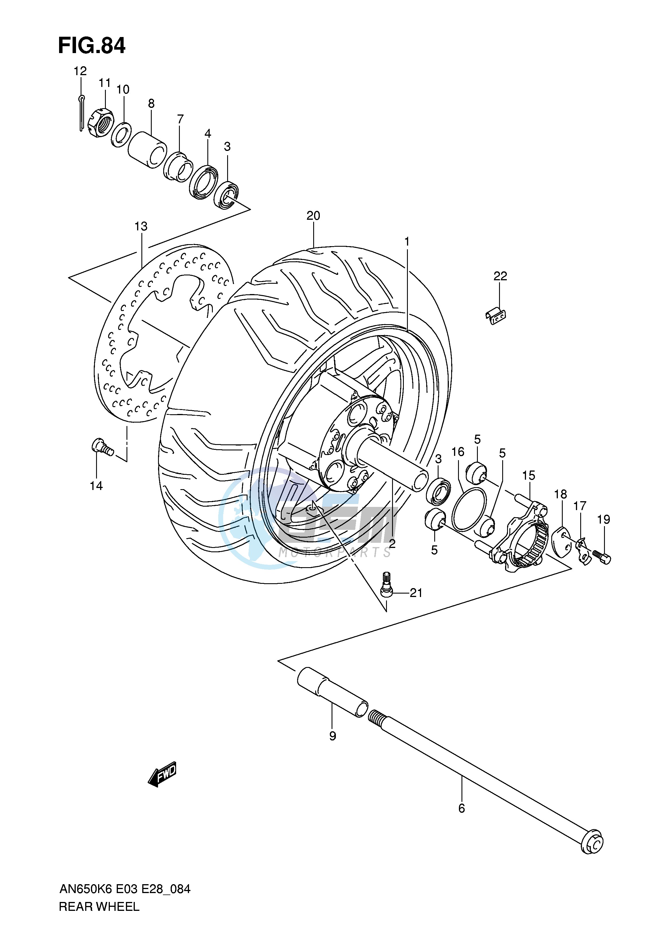 REAR WHEEL (AN650K6)