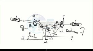 X'PRO 50 (XE05W4-EU) (E5) (M1) drawing CABLE - SWITCH - HANDLE LEVER