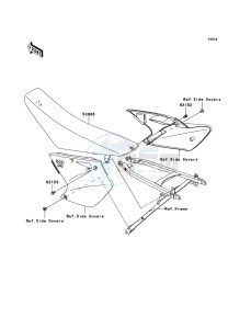 KX250F KX250T6F EU drawing Seat