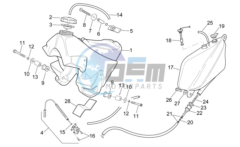 Oil and fuel tank