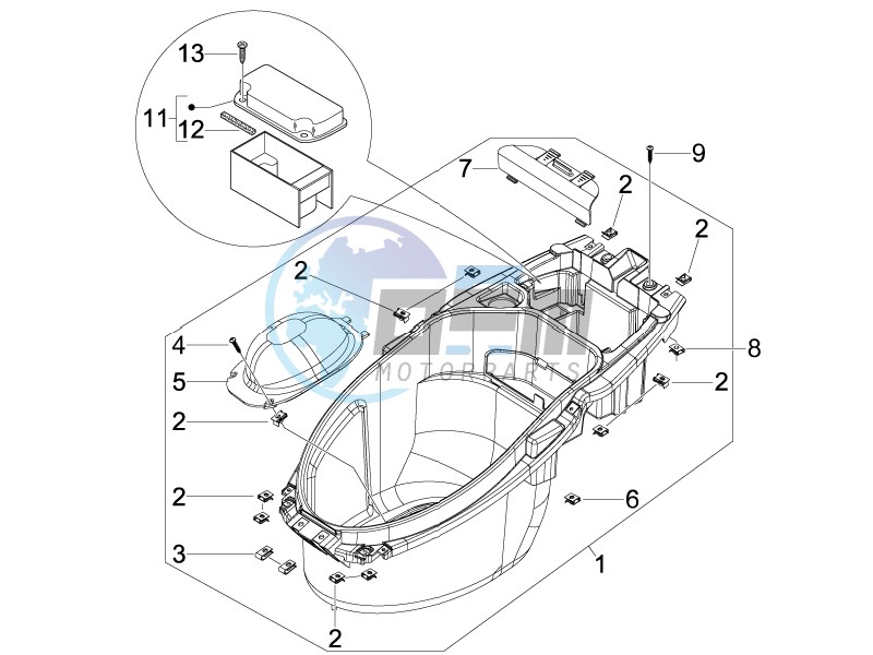 Helmet box - Undersaddle