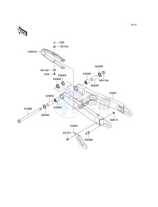 KL 250 G [SUPER SHERPA] (G9F) G9F drawing SWINGARM