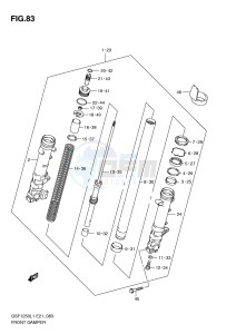 GSF1250 (E21) Bandit drawing FRONT DAMPER (GSF1250AL1 E24)