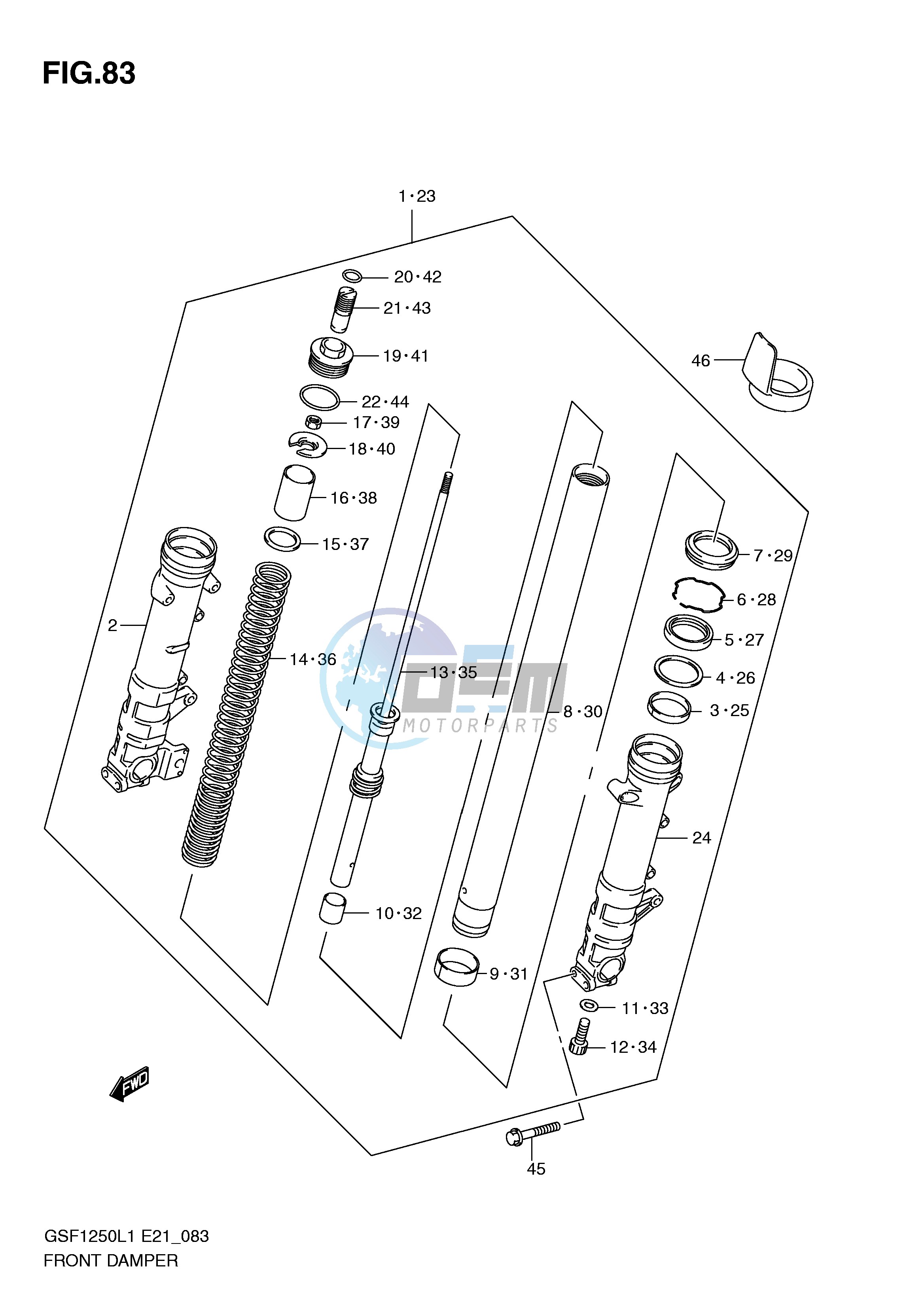 FRONT DAMPER (GSF1250AL1 E24)