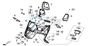 GTS 125I ABS-SNS EURO4 L7 drawing COWLING INNER FR PLATE