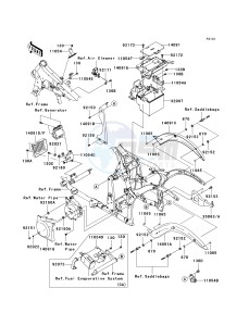 VN 900 D[VULCAN 900 CLASSIC LT] (6F-9F) D7F drawing FRAME FITTINGS