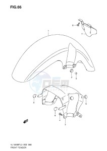 VL1500 BT drawing FRONT FENDER