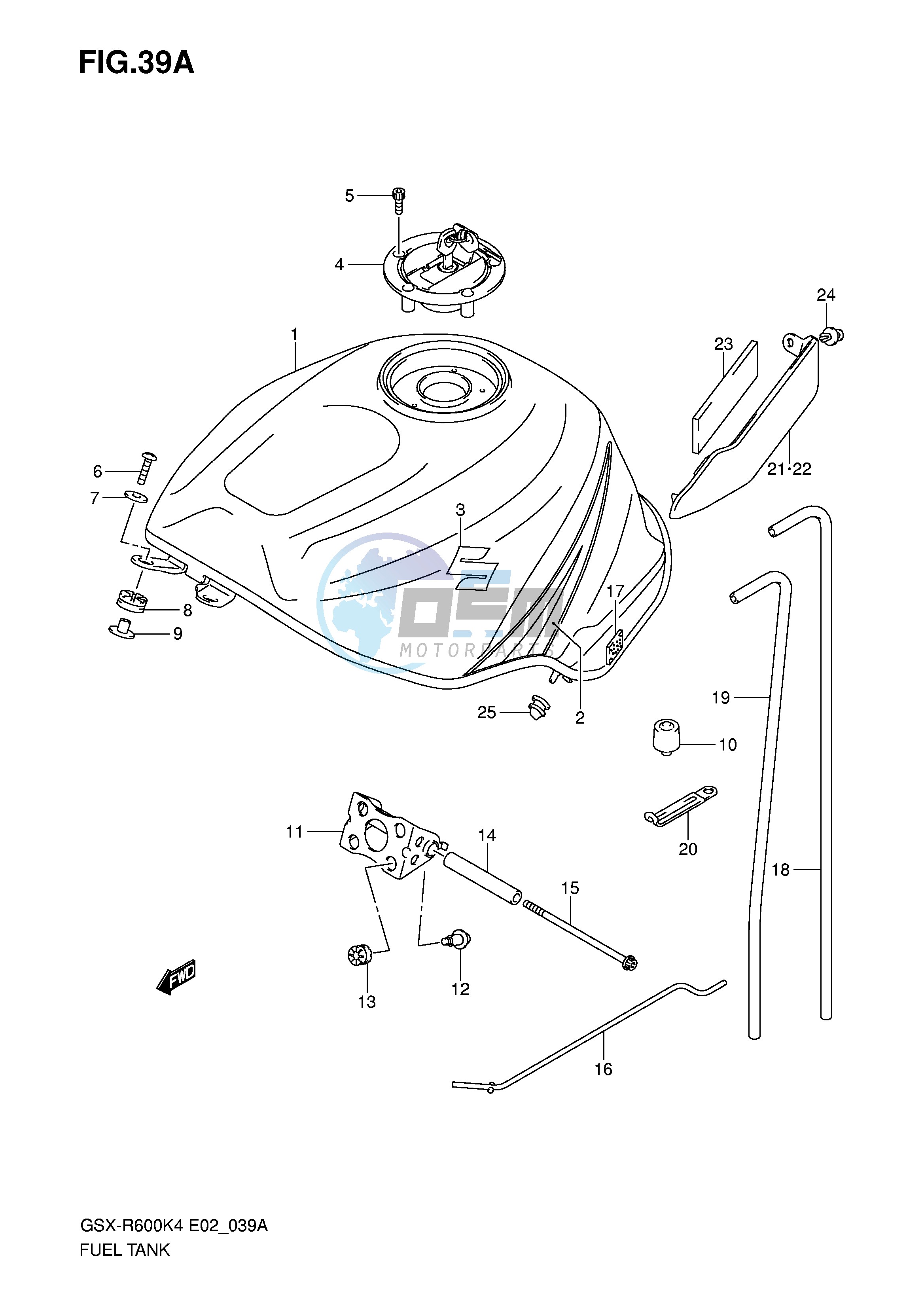 FUEL TANK (GSX-R600K5)