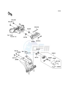 NINJA_ZX-10R ZX1000JDF FR XX (EU ME A(FRICA) drawing Taillight(s)