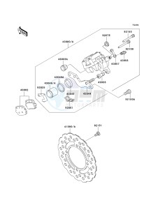 KLX 140 A [KLX140] (A8F-A9FA) A9FA drawing REAR BRAKE