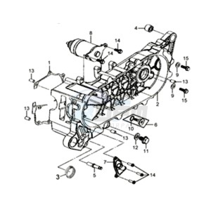 MIO 50 L6 drawing CRANKCASE COVER LEFT