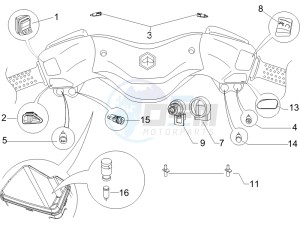 X Evo 250 Euro 3 (UK) UK drawing Selectors - Switches - Buttons