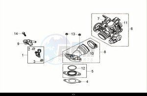 CRUISYM a 125i ABS (LV12W2-EU) (E5) (M1) drawing INLET PIPE