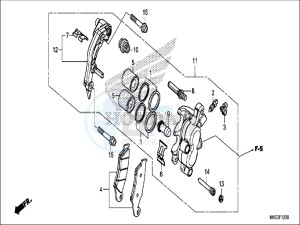 CRF450RH Europe Direct - (ED) drawing FRONT BRAKE CALIPER