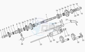 California 1100 EV PI Cat. Alum./Tit. PI Cat. drawing Driven shaft