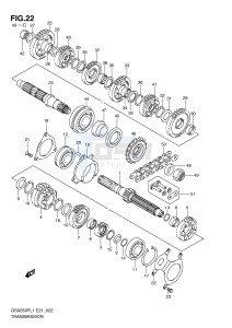 GSX650F (E21) Katana drawing TRANSMISSION