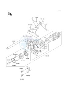 ZR 1200 A [ZRX1200R] (A4-A5) drawing GEAR CHANGE DRUM_SHIFT FORK-- S- -