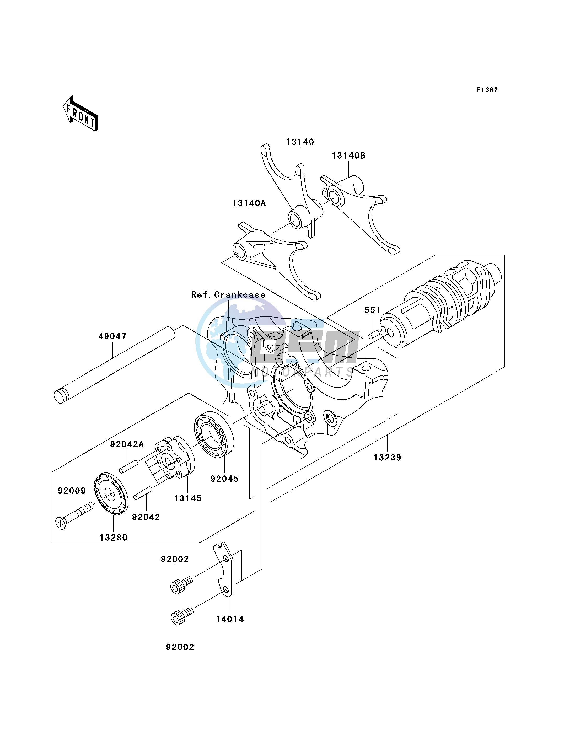 GEAR CHANGE DRUM_SHIFT FORK-- S- -