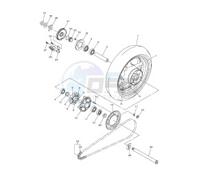 FZ8-SA 800 drawing REAR WHEEL