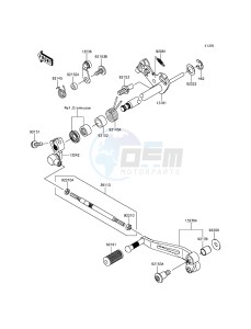 Z800 ABS ZR800DGF UF (UK FA) XX (EU ME A(FRICA) drawing Gear Change Mechanism