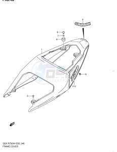 GSX-R750 (E2) drawing FRAME COVER (MODEL K4)