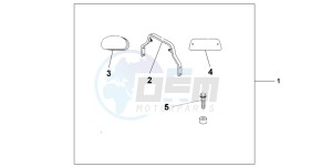 VT750DC SHADOW drawing BACK REST LOW