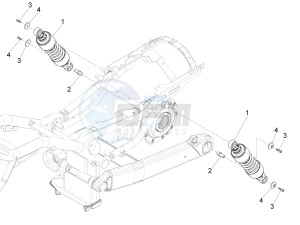 California 1400 Touring ABS USA-CND 1380 drawing Shock absorber