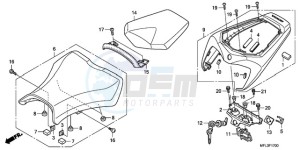 CBR1000RR9 Korea - (KO / MME) drawing SEAT