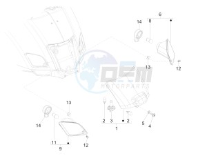 GTS 125 4T 3V ie Super (APAC) (RK, VT) drawing Rear headlamps - Turn signal lamps