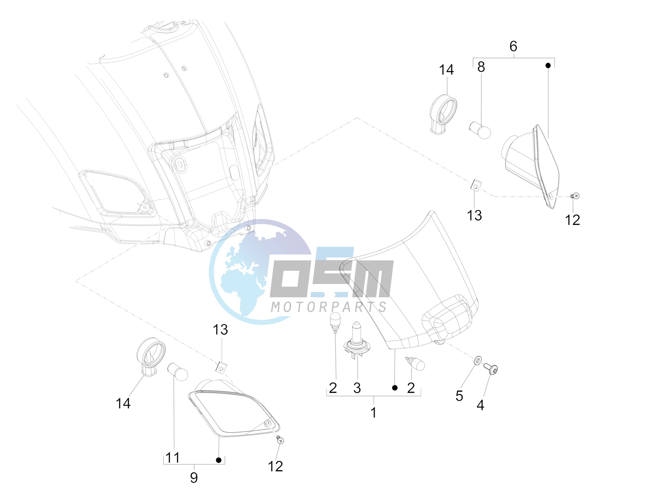 Rear headlamps - Turn signal lamps