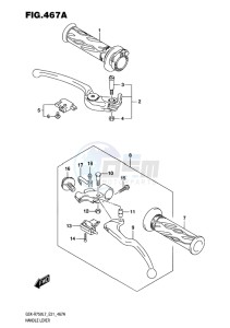 GSX-R750 EU drawing HANDLE LEVER