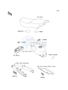 ZX 600 E [NINJA ZX-6] (E7-E9) [NINJA ZX-6] drawing LABELS