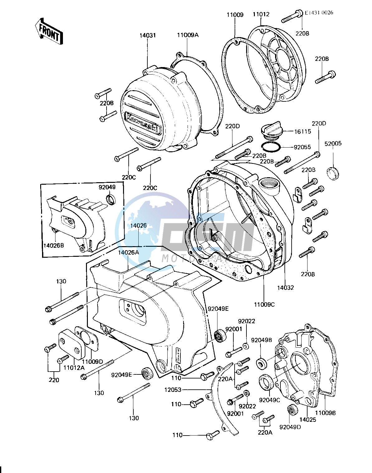 ENGINE COVERS -- KZ750-H2_H3- -