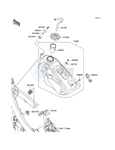 KX450F KX450FDF EU drawing Fuel Tank