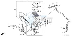 GL1800A France - (F / CMF) drawing FRONT BRAKE MASTER CYLINDER