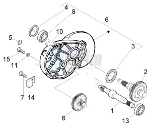 Fly 150 4t drawing Rear wheel shaft