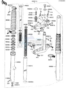 KX 125 A [KX125] (A7) [KX125] drawing FRONT FORK -- 81 A7- -