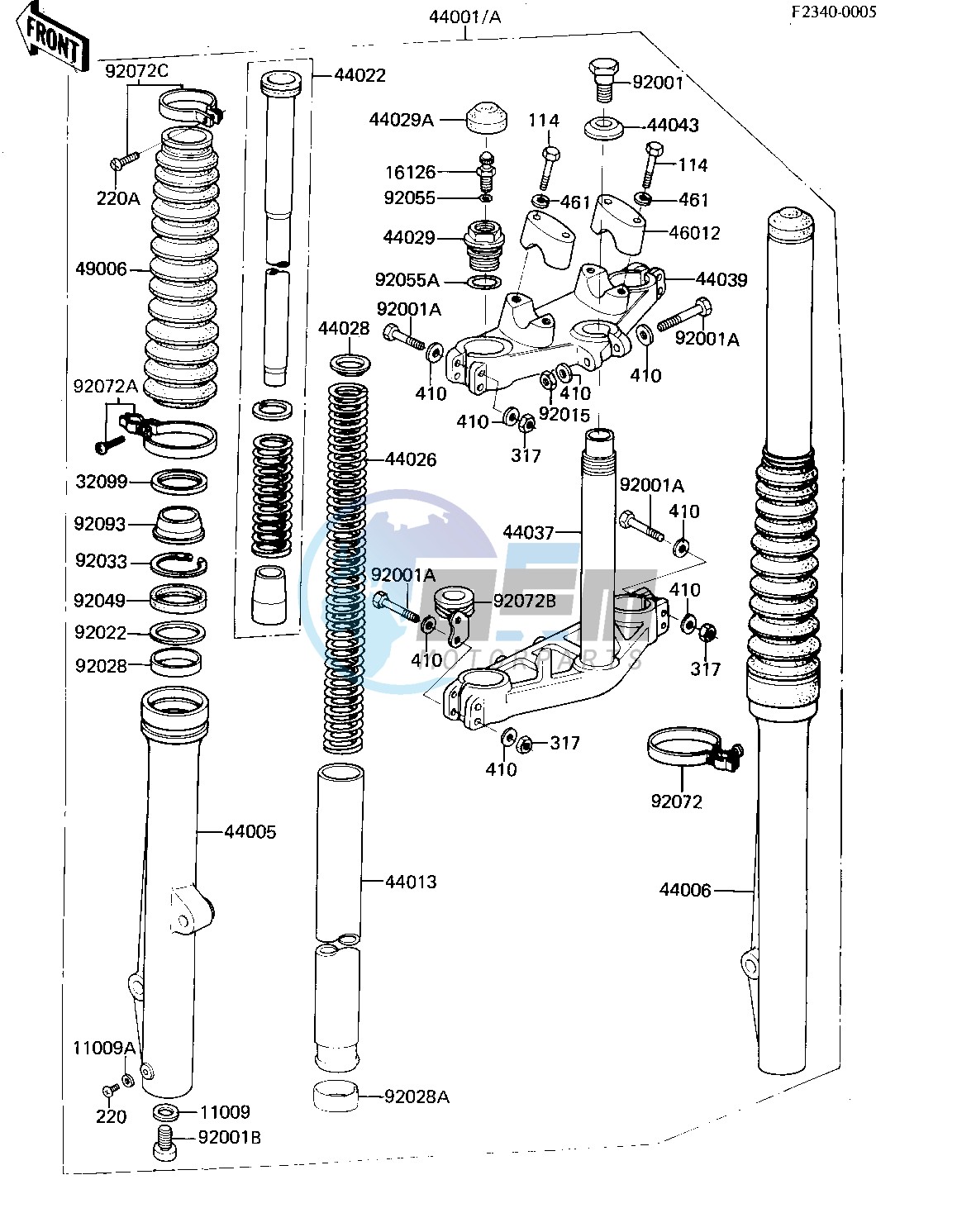 FRONT FORK -- 81 A7- -